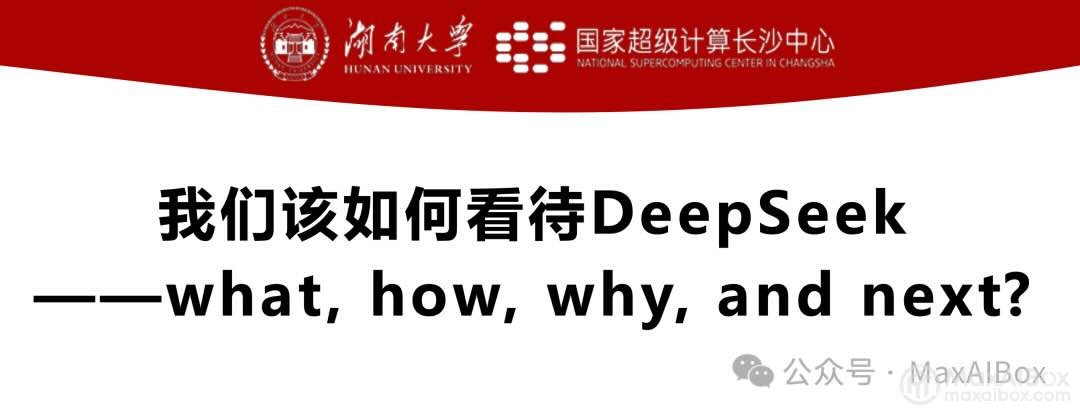 湖南大学：我们该如何看待 DeepSeek——what, how, why, and next？（PDF文档）