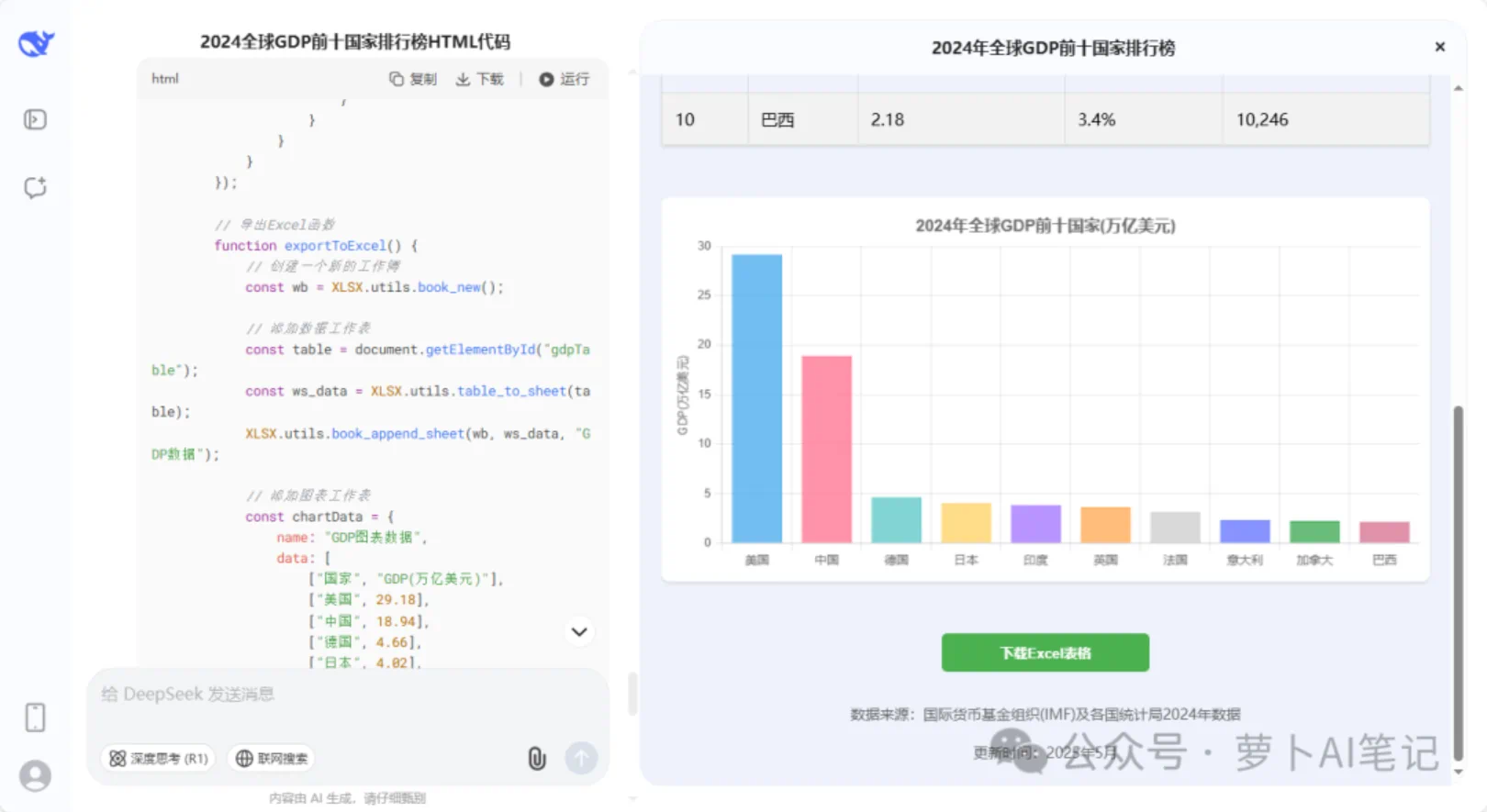 DeepSeek 一键导出 Word、EXCEL、PDF,只要一句提示词